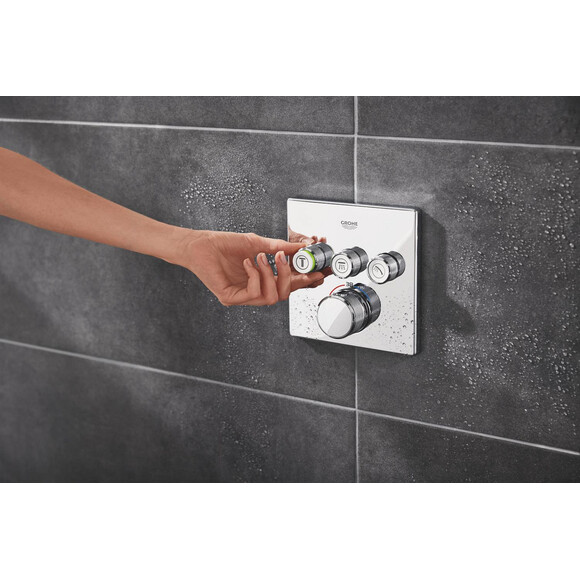 Душова система з термостатом Grohe Grohtherm SmartControl & Tempesta Cube 250 UA26415SC6, фото , изображение 4