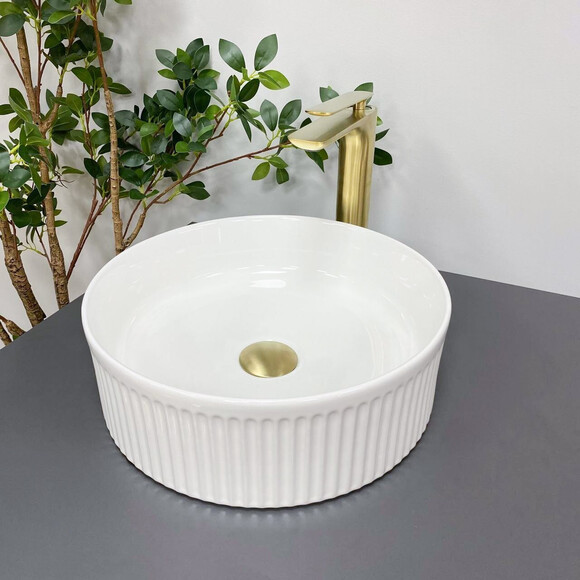 Умывальник VBI Brindisi White VBI-014100 (37x37 см), Доступные размеры: 37 x 37, Цвет производителя: белый глянец, фото 2