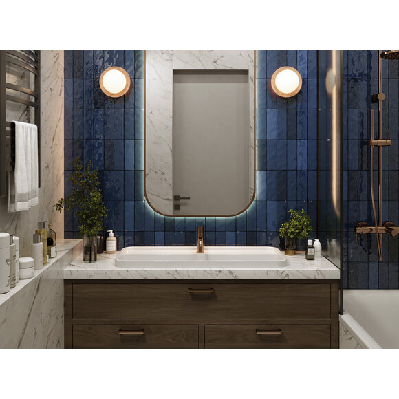 Умывальник Miraggio Ocean 1000 Miramarble 8813862 (100x40 см), Доступные размеры: 100 x 40, Технология производства: Miramarble, Цвет производителя: белый глянец, фото 4