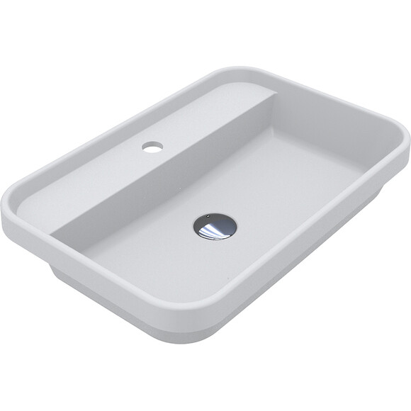 Умивальник Miraggio Ocean 600 Miramarble Matt 8813902 (60x40 см, білий матовий), Доступні розміри: 60 x 40, Колір виробника: білий матовий, Технологія виробництва: Miramarble Matt, фото 