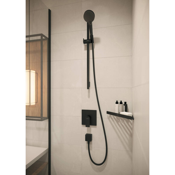 Внешняя часть смесителя скрытого монтажа для душа Hansgrohe Vernis Shape Matt Black 71668670 (черная матовая), Цвет производителя: черный матовый, фото 2