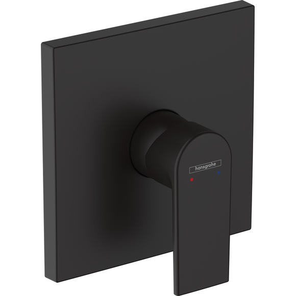 Внешняя часть смесителя скрытого монтажа для душа Hansgrohe Vernis Shape Matt Black 71668670 (черная матовая), Цвет производителя: черный матовый, фото 