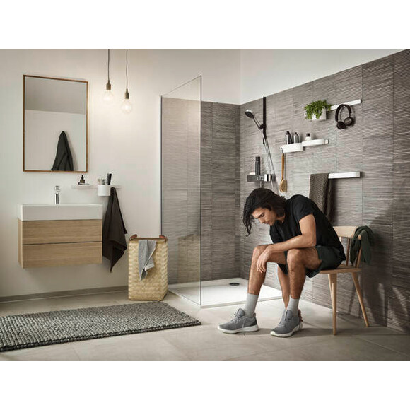 Змішувач для душу з термостатом Hansgrohe ShowerTablet Select 24360000 (з полицею), Колір виробника: хром, фото , изображение 8