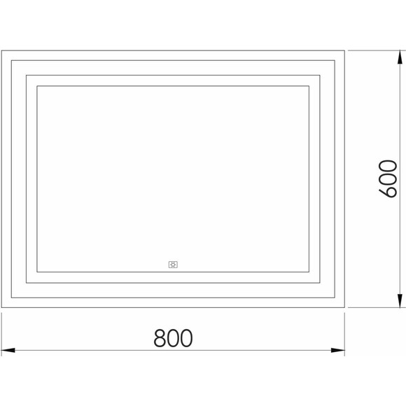 Зеркало для ванной комнаты Imprese Karlov Light m08607600MA (80x60 см, с подсветкой), Доступные размеры: 80 x 60, фото 3