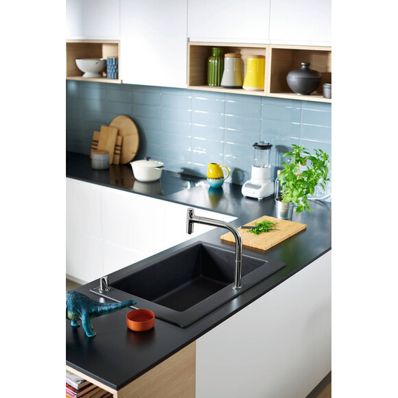Мийка для кухні Hansgrohe S51 Stonegrey 43313290 (S510-F660, 77x51 см, сірий камінь), Доступні розміри: 77x51, Колір виробника: сірий камінь, фото , изображение 2