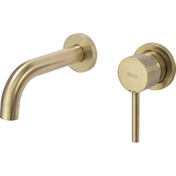 Смеситель скрытого монтажа для умывальника Rea Lungo REA-B8652 (матовое золото, внутренняя часть в комплекте), Цвет производителя: матовое золото, фото 5