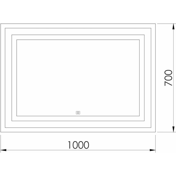Зеркало для ванной комнаты Imprese Karlov Light m08607600MB (100x70 см, с подсветкой), Доступные размеры: 100 x 70, фото 3