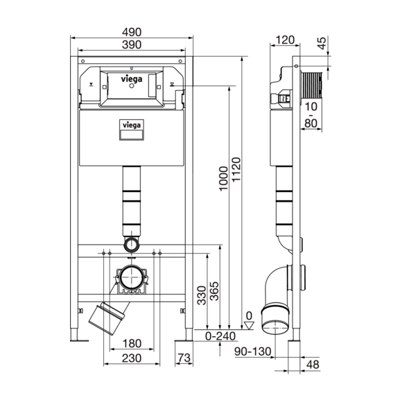 Инсталляция для унитаза Viega Prevista Dry 771973, фото 3