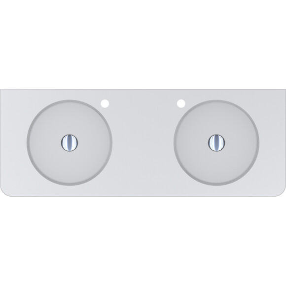 Умывальник Miraggio Loop 1200-2 Miramarble Matt 8814002 (120x45 см, белый матовый, с двумя чашами), Доступные размеры: 120 x 45, Цвет производителя: белый матовый, Технология производства: Miramarble Matt, фото 3