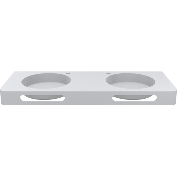 Умывальник Miraggio Loop 1200-2 Miramarble Matt 8814002 (120x45 см, белый матовый, с двумя чашами), Доступные размеры: 120 x 45, Цвет производителя: белый матовый, Технология производства: Miramarble Matt, фото 5