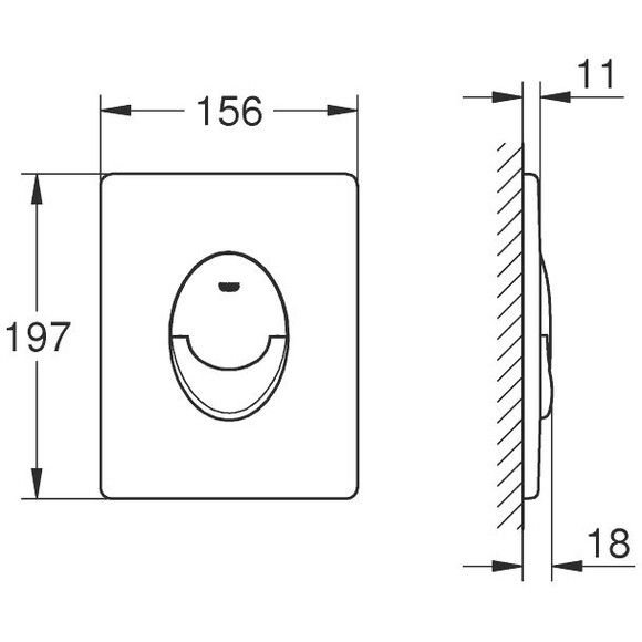 Клавіша змиву Grohe Start 38964SH0 (альпійський білий), Колір виробника: альпійський білий, фото , изображение 6