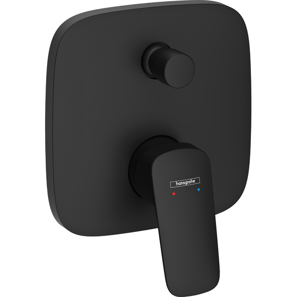 Внешняя часть смесителя скрытого монтажа для ванны Hansgrohe Logis Matt Black 71405670 (черная матовая), Цвет производителя: черный матовый, фото 