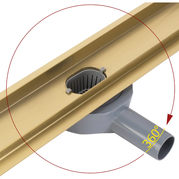 Душовий трап Rea Neox Pro Brushed Gold 80 REA-G2703 (80 см, брашоване золото), Колір виробника: золото брашоване (матове), Доступні розміри: 80, фото , изображение 2