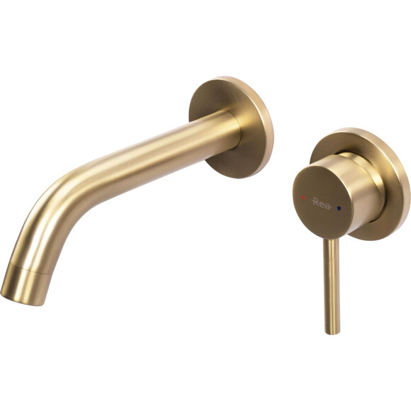 Смеситель скрытого монтажа для умывальника Rea Owen Brushed Gold REA-B5334 (брашированное золото, внутренняя часть в комплекте), Цвет производителя: брашированное золото (матовое), фото 5