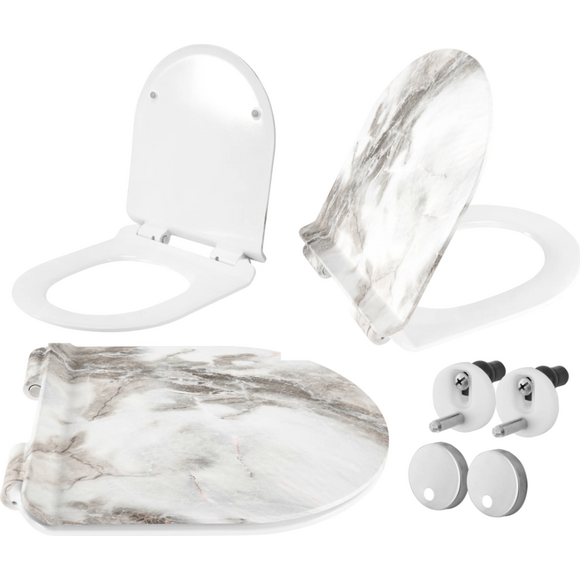 Сидіння для унітазу Rea Carlo Lava Matt REA-C4620 (імітація каменю, з мікроліфтом), фото 