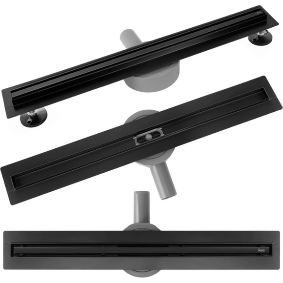 Душовий трап Rea Neox Slim Pro Black 80 REA-G2710 (80 см, чорний матовий), Колір виробника: чорний матовий, Доступні розміри: 80, фото 