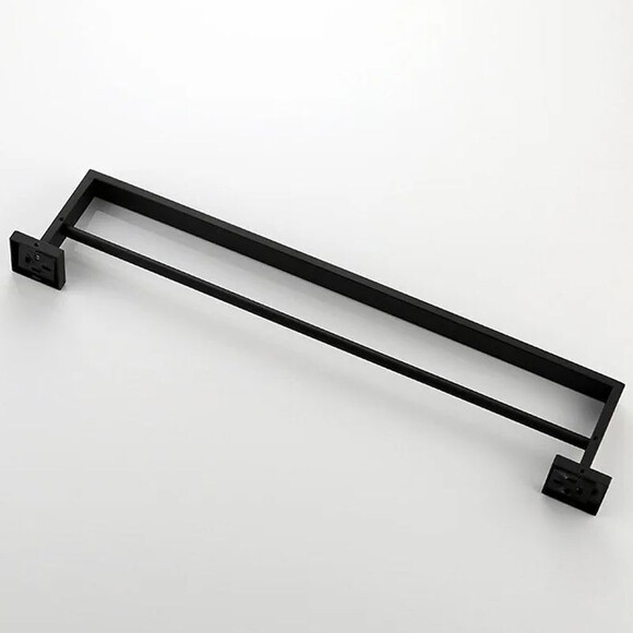 Полотенцедержатель Rea Erlo 02 Black REA-06908 (черный матовый, двойной), Цвет производителя: черный матовый, фото 4