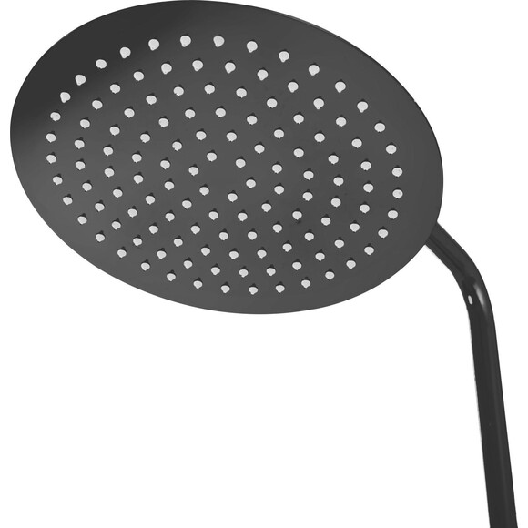 Душова система з термостатом Rea Lungo Black Glossy REA-P8763 (чорна глянсова, з виливом), Колір виробника: чорний глянець, фото , изображение 5