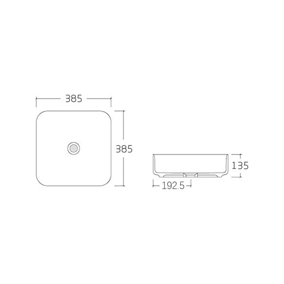Умивальник Volle Arte 1301.005439 (38x38 см), Доступні розміри: 38 x 38, фото , изображение 2