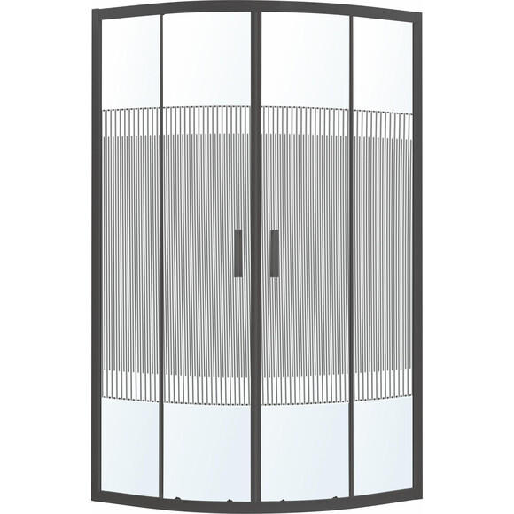 Душевая кабина Eger Tisza BS 599-021-BS/1 (90x90 см, стекло с рисунком, профиль черный матовый), фото 
