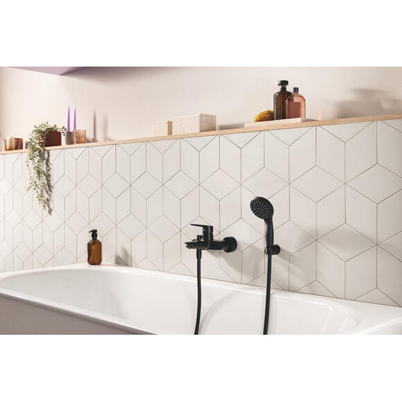 Комплект змішувачів для ванної кімнати Grohe QuickFix Start & Vitalio Start 250 Black M-Size UA303305RM (322782432+235752432+266802431, чорний матовий), фото , изображение 3