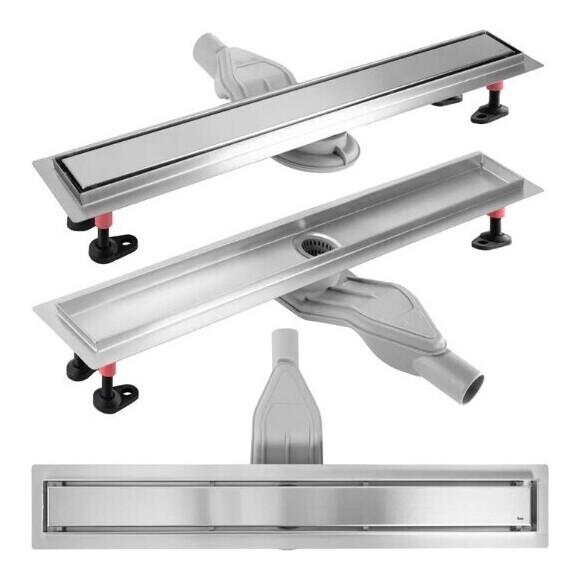 Душовий трап Rea Neox Superflow Brushed Steel 80 REA-G2707 (80 см, нержавіюча сталь), Колір виробника: нержавіюча сталь, Доступні розміри: 80, фото 