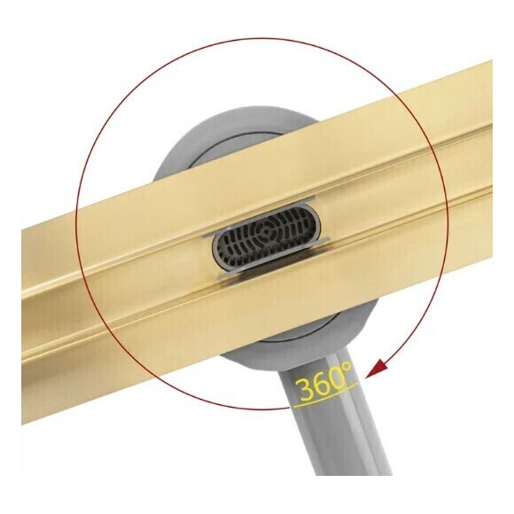 Душовий трап Rea Neox Slim Pro Brushed Gold 70 REA-G2714 (70 см, брашоване золото), Колір виробника: золото брашоване (матове), Доступні розміри: 70, фото , изображение 2