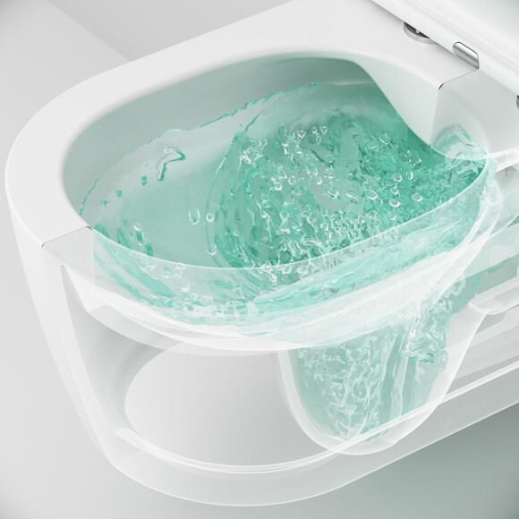 Безободковый подвесной унитаз Am.Pm Func FlashClean C8F1701SC (с сиденьем), фото 8