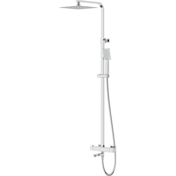 Термостатична душова система Corsan Ango Chrome CMN02TCHW (з виливом), Колір виробника: хром, фото , изображение 2