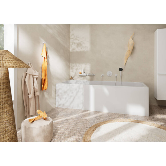 Внешняя часть смесителя скрытого монтажа для ванны Hansgrohe DuoTurn S White Matt 75418700 (белая матовая), Цвет производителя: белый матовый, фото 2