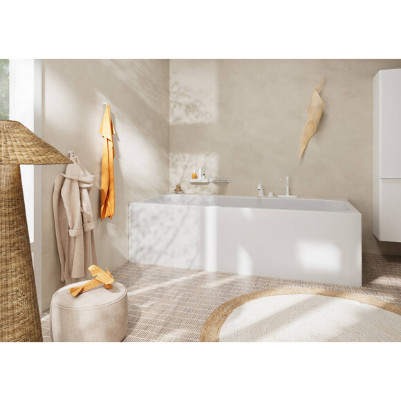 Внешняя часть смесителя на борт ванны Hansgrohe Tecturis S White Matt 73447700 (белая матовая, на три отверстия), Цвет производителя: белый матовый, фото 2