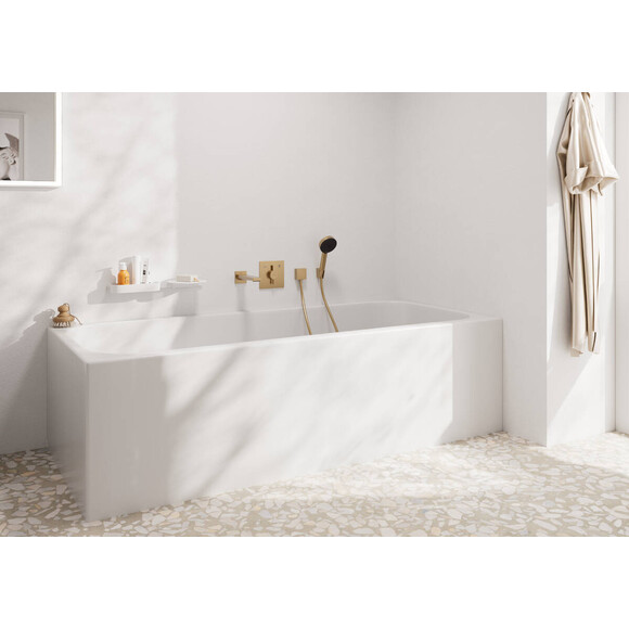 Внешняя часть смесителя скрытого монтажа для ванны Hansgrohe DuoTurn E Brushed Bronze 75417140 (брашированная бронза), Цвет производителя: брашированная бронза, фото 2