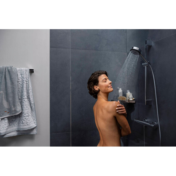 Змішувач для душу з термостатом Hansgrohe Ecostat Fine Chrome 13324000, Колір виробника: хром, фото , изображение 8