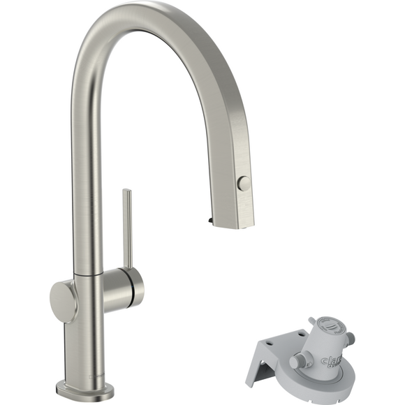 Змішувач для кухні Hansgrohe Aqittura M91 Stainless Steel Finish 76803800 (нержавіюча сталь, з висувною лійкою та підключенням питної води), Колір виробника: нержавіюча сталь, фото 