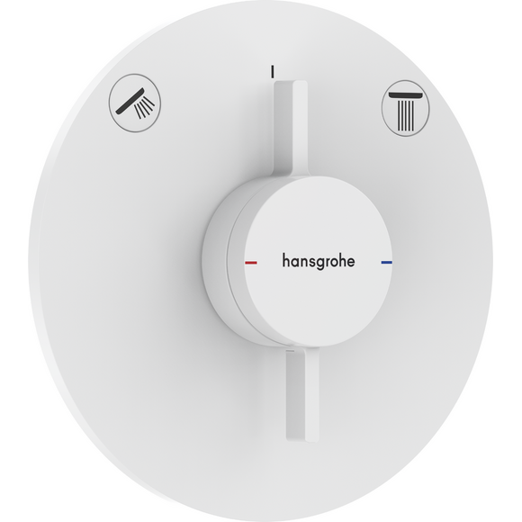 Внешняя часть смесителя скрытого монтажа для ванны Hansgrohe DuoTurn S White Matt 75418700 (белая матовая), Цвет производителя: белый матовый, фото 