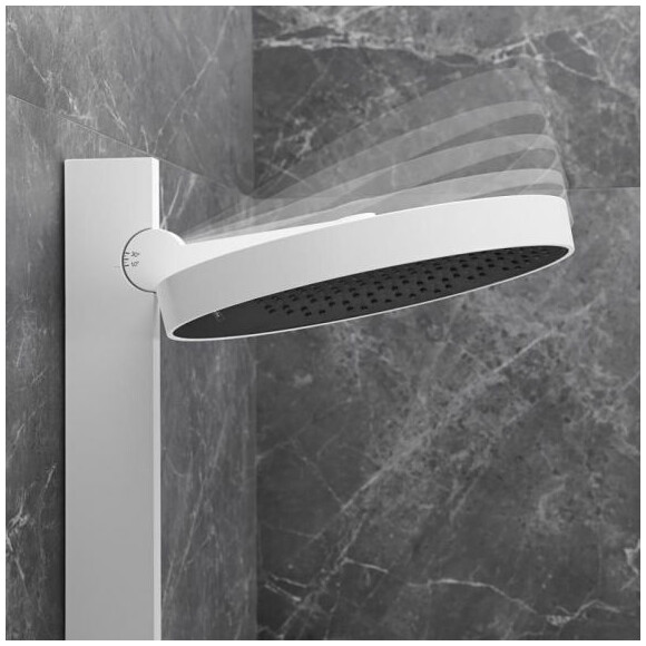 Душова система Hansgrohe Rainfinity Showerpipe 360 White Matt 26842700 (біла матова, без змішувача, з двома поличками), Колір виробника: білий матовий, фото , изображение 3