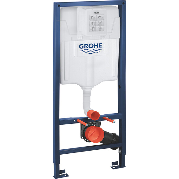 Інсталяція для унітазу 5 в 1 Grohe Rapid Sl Fresh 39449000 (з клавішею змиву, прокладкою та кріпленням до стіни), фото , изображение 2