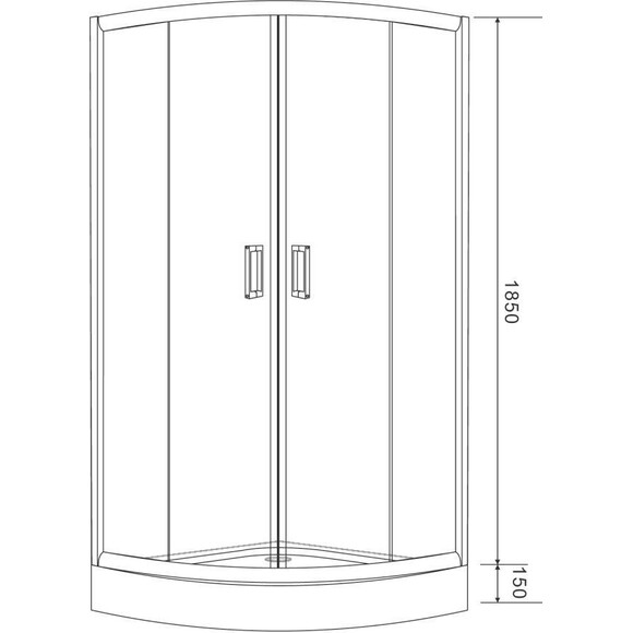 Душевая кабина Eger Tisza BS 599-021-BS/1 (90x90 см, стекло с рисунком, профиль черный матовый), фото 8