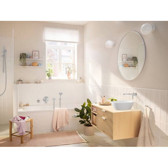 Зовнішня частина змішувача прихованого монтажу для умивальника Hansgrohe Rebris S Chrome 72528000 (з донним клапаном), Колір виробника: хром, фото , изображение 2