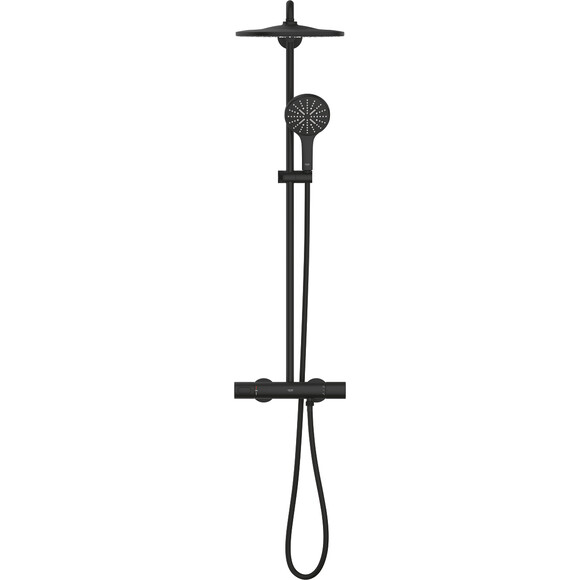 Душова система з термостатом Grohe Rainshower SmartActive 310 22119KF0 (чорний фантомний), фото , изображение 3