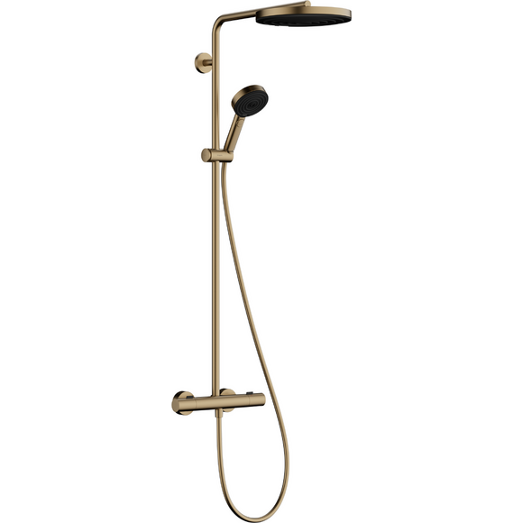 Душова система з термостатом Hansgrohe Pulsify S Puro Brushed Bronze 24237140 (брашована бронза), Колір виробника: брашована бронза, фото 