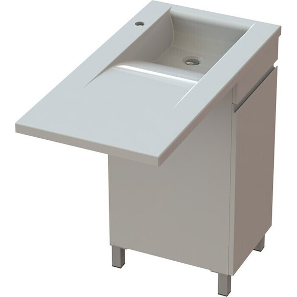 Тумба Snail Кароліна з умивальником Snail Фенікс 1000KMN159RA100 (100 см, біла глянсова, права, підлогова), Доступні розміри: 100 x 50 R, фото , изображение 6