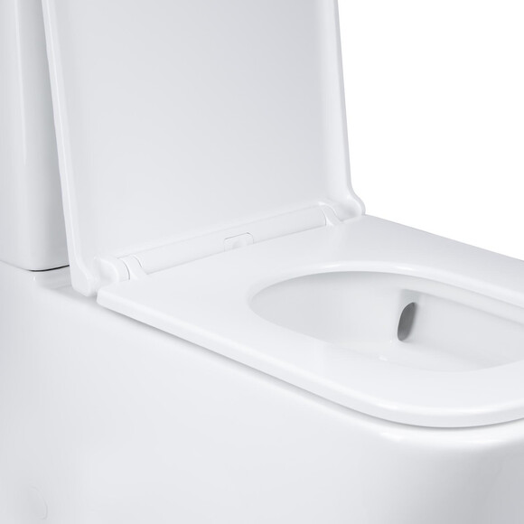 Безобідковий унітаз-компакт Qtap Tern Ultra Quiet QT17222175AUQ1W (воронкоподібний, з сидінням), фото , изображение 8