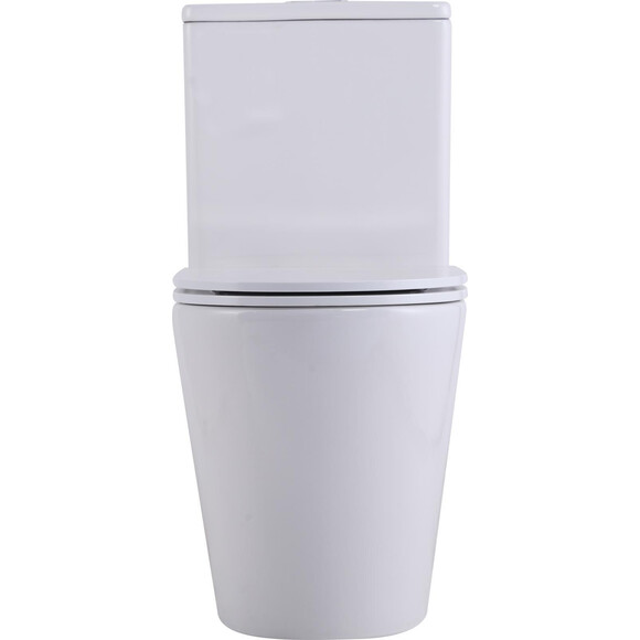 Безобідковий унітаз-моноблок Qtap Swan Ultra Quiet QT16226080AW (воронкоподібний, з сидінням), фото , изображение 3