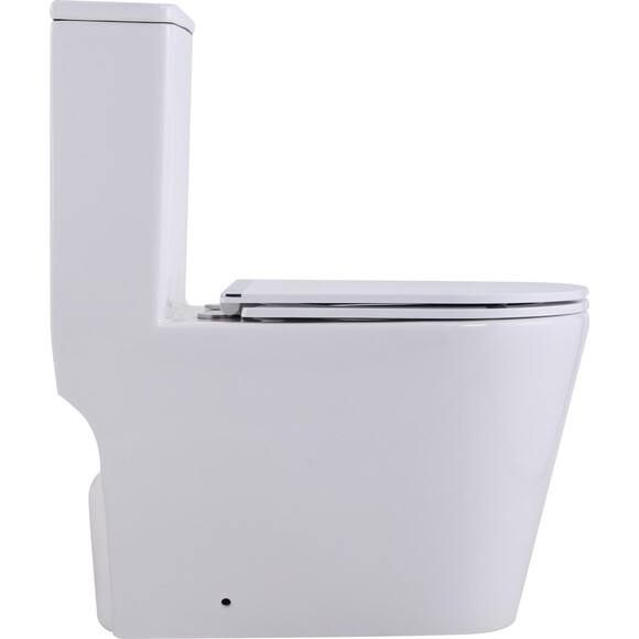 Безобідковий унітаз-моноблок Qtap Swan Ultra Quiet QT16226080AW (воронкоподібний, з сидінням), фото , изображение 4