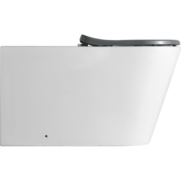 Безобідковий підлоговий унітаз Qtap Freedom Rimless White/Grey QT22223368W (білий/сірий, з сидінням), фото , изображение 3
