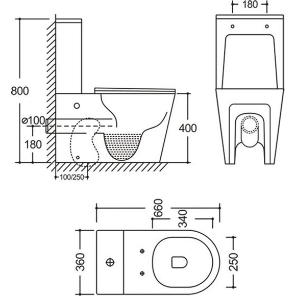 Безободковый унитаз-компакт Qtap Vlasta Ultra Quiet QT28228300W (воронкообразный, с сиденьем), фото 2
