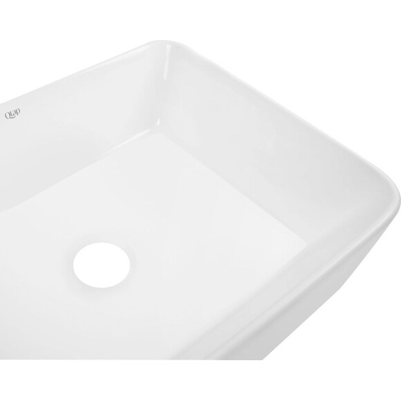 Умывальник Qtap Tern White QT17112074WN47301 (48x37 см, с донным клапаном), Доступные размеры: 48 x 37, Цвет производителя: белый глянец, фото 4