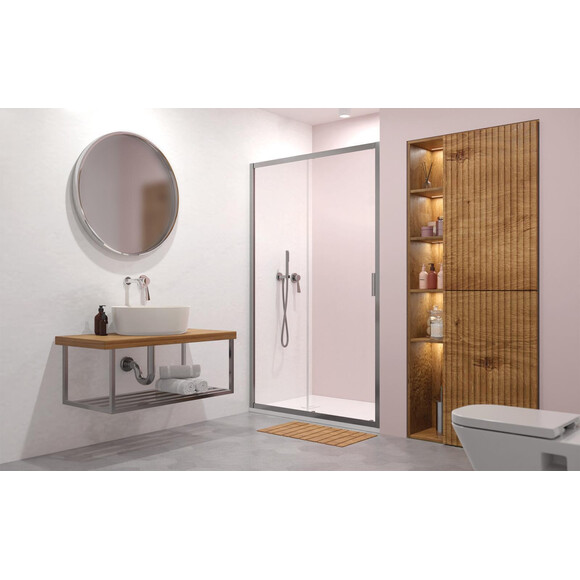 Душевая дверь Radaway Alienta DWJ Chrome 10260110-01-01 (110 см, стекло прозрачное, профиль хром), Доступные размеры: 110, Цвет производителя: хром, фото 2