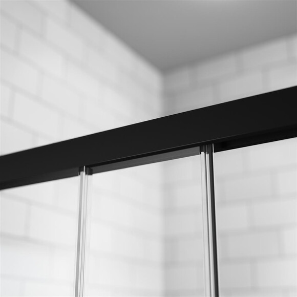 Душевая дверь Radaway Idea DWJ Black 387017-54-01L (130 см, левосторонняя, стекло прозрачное, профиль черный матовый), Доступные размеры: 130, Цвет производителя: черный матовый, Расположение проема (входа): справа, фото 4